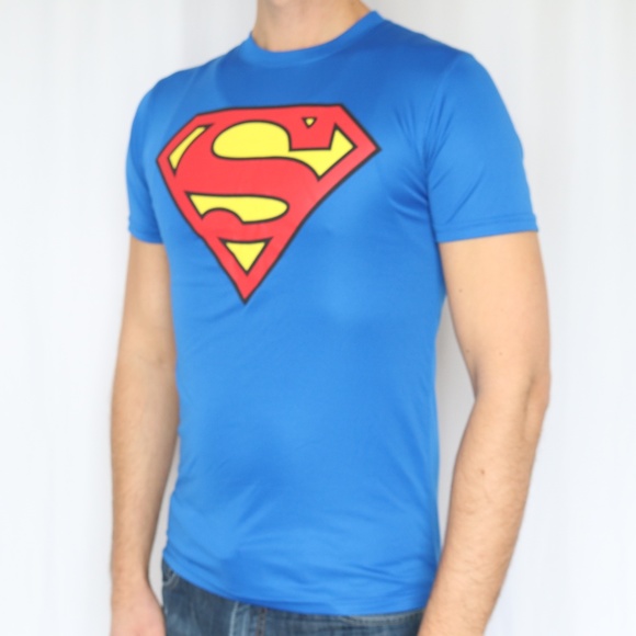 Superman T-shirt mens small stretch fit - A0 - Picture 5 of 6